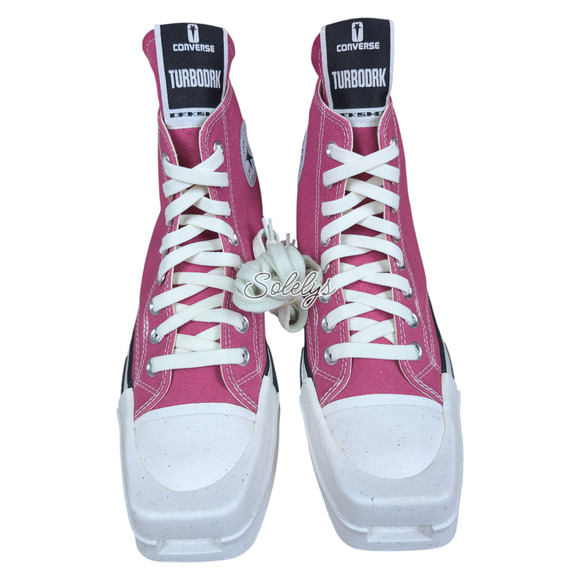 Converse x Rick Owens DRKSHDW TURBODRK Chuck 70 Hi Laceless Pink White Sneaker 9 - Picture 2 of 11